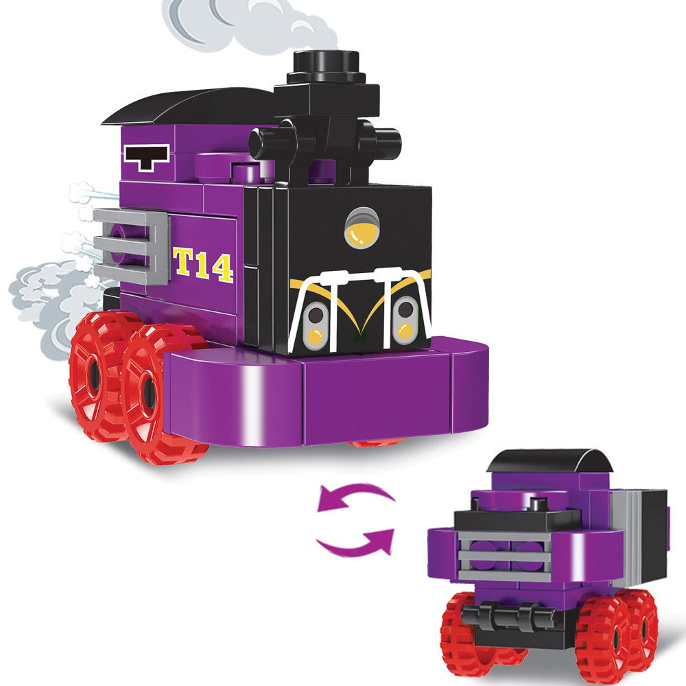 12x Überraschungsei Lokomotive 🚂 – Klemmbaustein Zug Spielzeug für Kinder 🎁