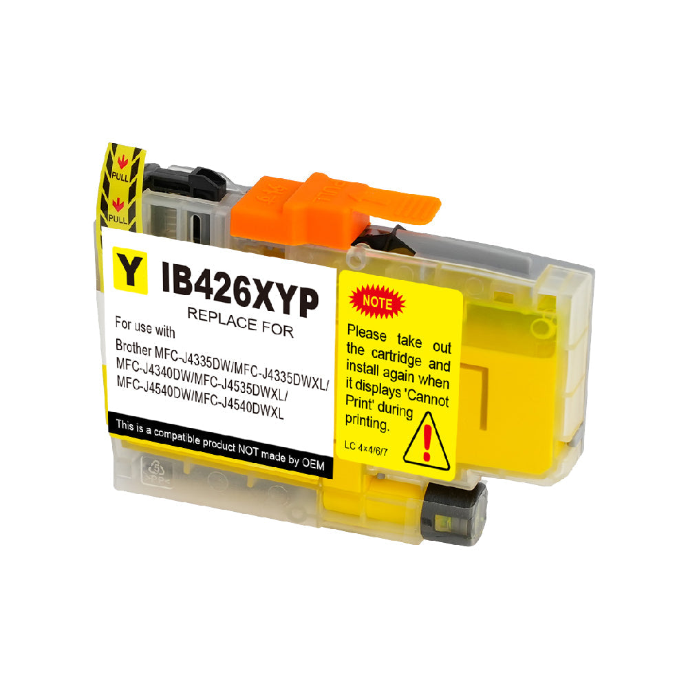 XXL Tintenpatrone kompatibel für Brother LC426XLY MFC-J4335DW / MFC-J4335DWXL / MFC-J4340DW / MFC-J4535DWXL / MFC-J4540DW / MFC-J4540DWXL in Gelb