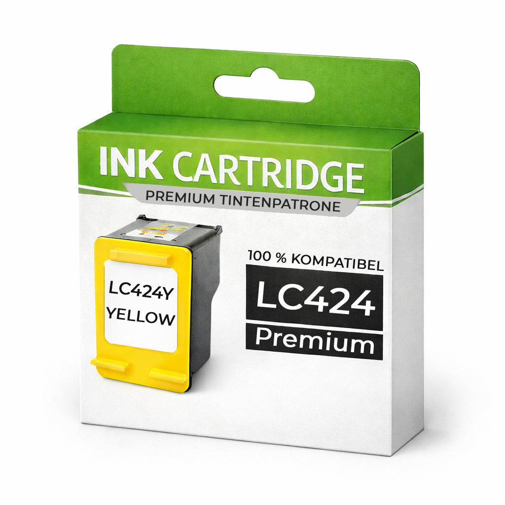 Tintenpatrone kompatibel für Brother LC424Y DCP-J1200W / DCP-J1200WE in Gelb