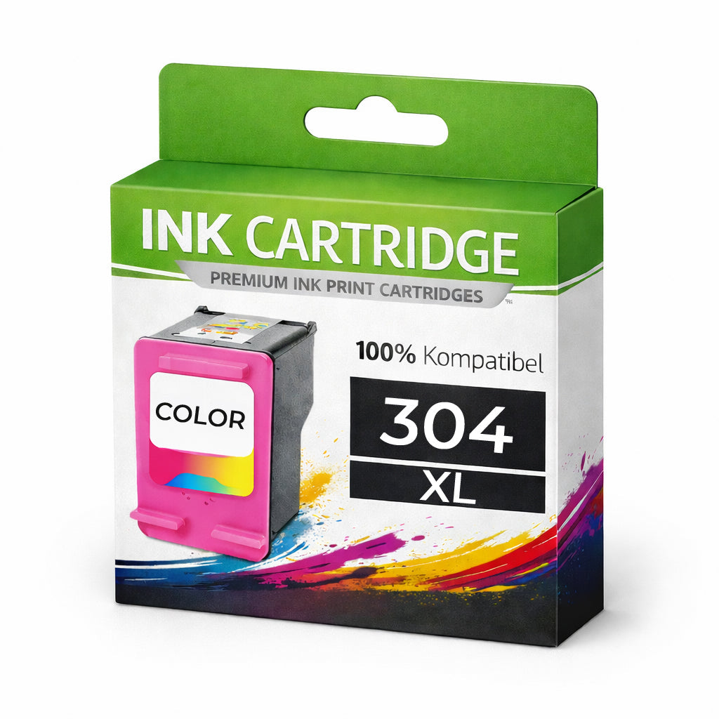 Tintenpatrone kompatibel für HP 304XLCMY(N9K07AE) Deskjet 2620 / 2621 / 2622 / 2623 / 2624 / 2625 / 2628 / 2630 / 2632 / 2633 / 2634 / 2652 / 2655 / 3720 / 3721 / 3722 / 3723 / 3724 / 3730 / 3732 / 3733 / 3735 / 3752 / 3755 / 3758
Envy