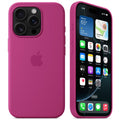 Silikon Tasche Case für Apple iPhone 16 Pro Pink / Lila, Fuchsia - MagSafe Model A3315 #MYNZ3FE / A