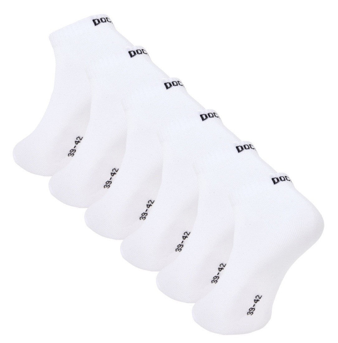 DOCKS Socken Sneaker Socken Baumwolle Weiß Schwarz Größen 35-38 39-42 43-46 Weiß 35-38 6er Pack