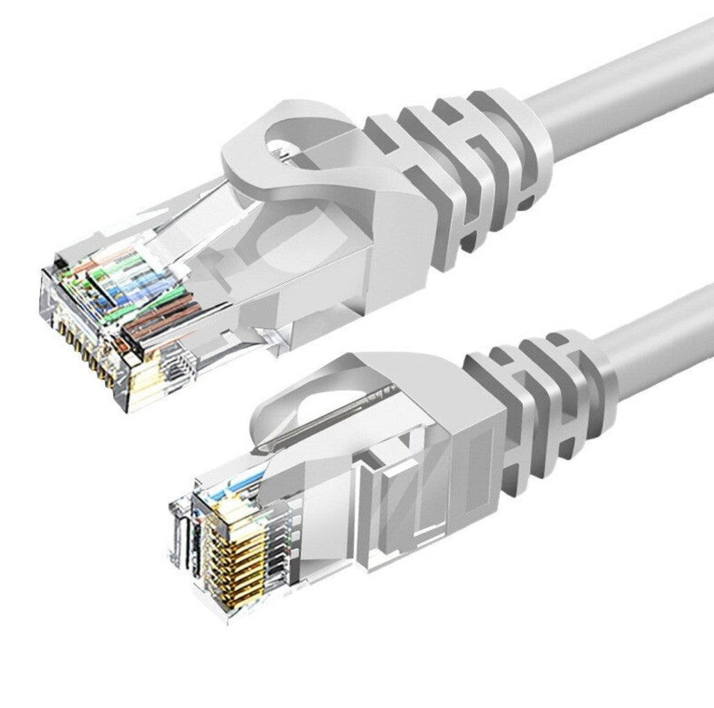 CAT6 Kabel S / FTP Patchkabel RJ45 DSL LAN Netzwerk Ethernet Kabel grau 1m- 15m 5 m