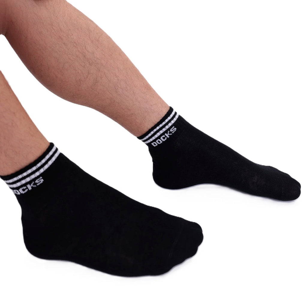 9er Pack DOCKS Sneaker Socken Baumwolle Atmungsaktive Damen&Herren schwarz 39-42