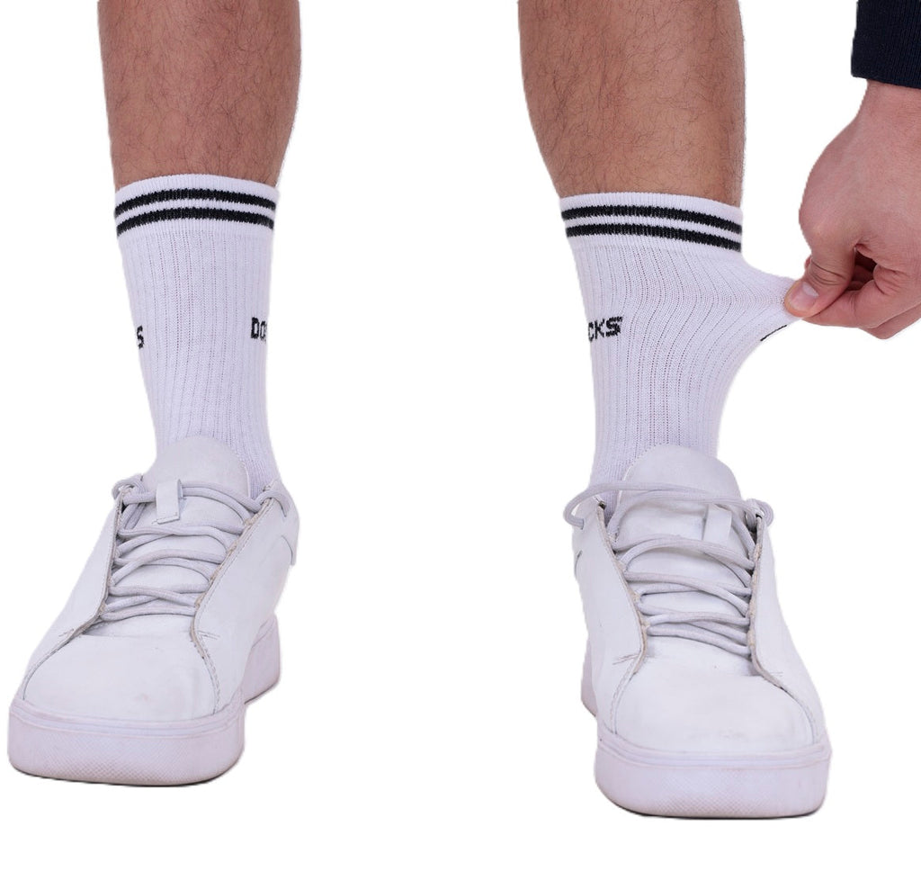 9 Paar DOCKS Socken Komfortbund Sport Tennis Socken Damen Herren weiß 35-38