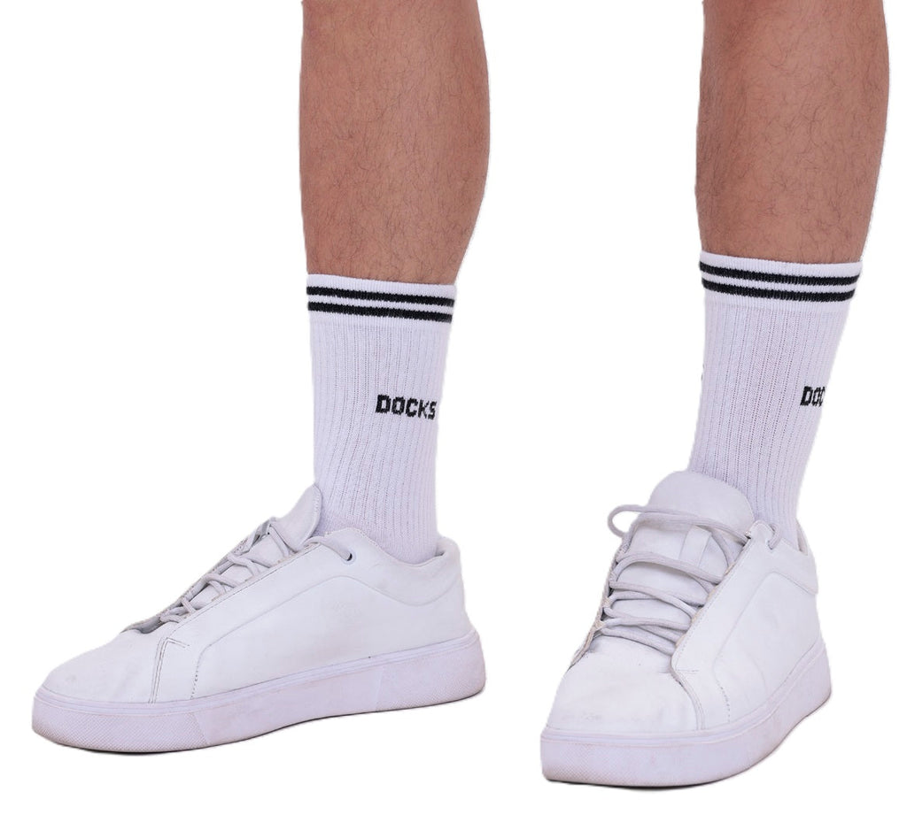 9 Paar DOCKS Socken Komfortbund Sport Tennis Socken Damen Herren weiß 35-38