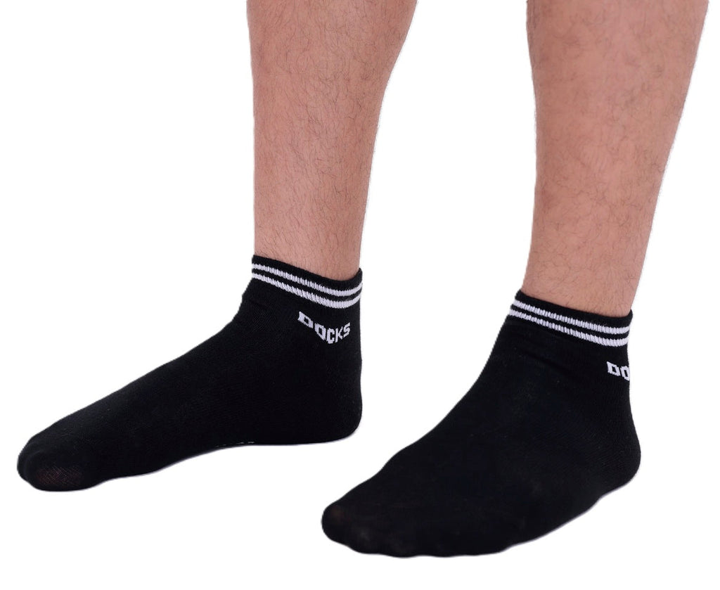 9er Pack DOCKS Sneaker Socken Baumwolle Atmungsaktive Damen&Herren schwarz 35-38