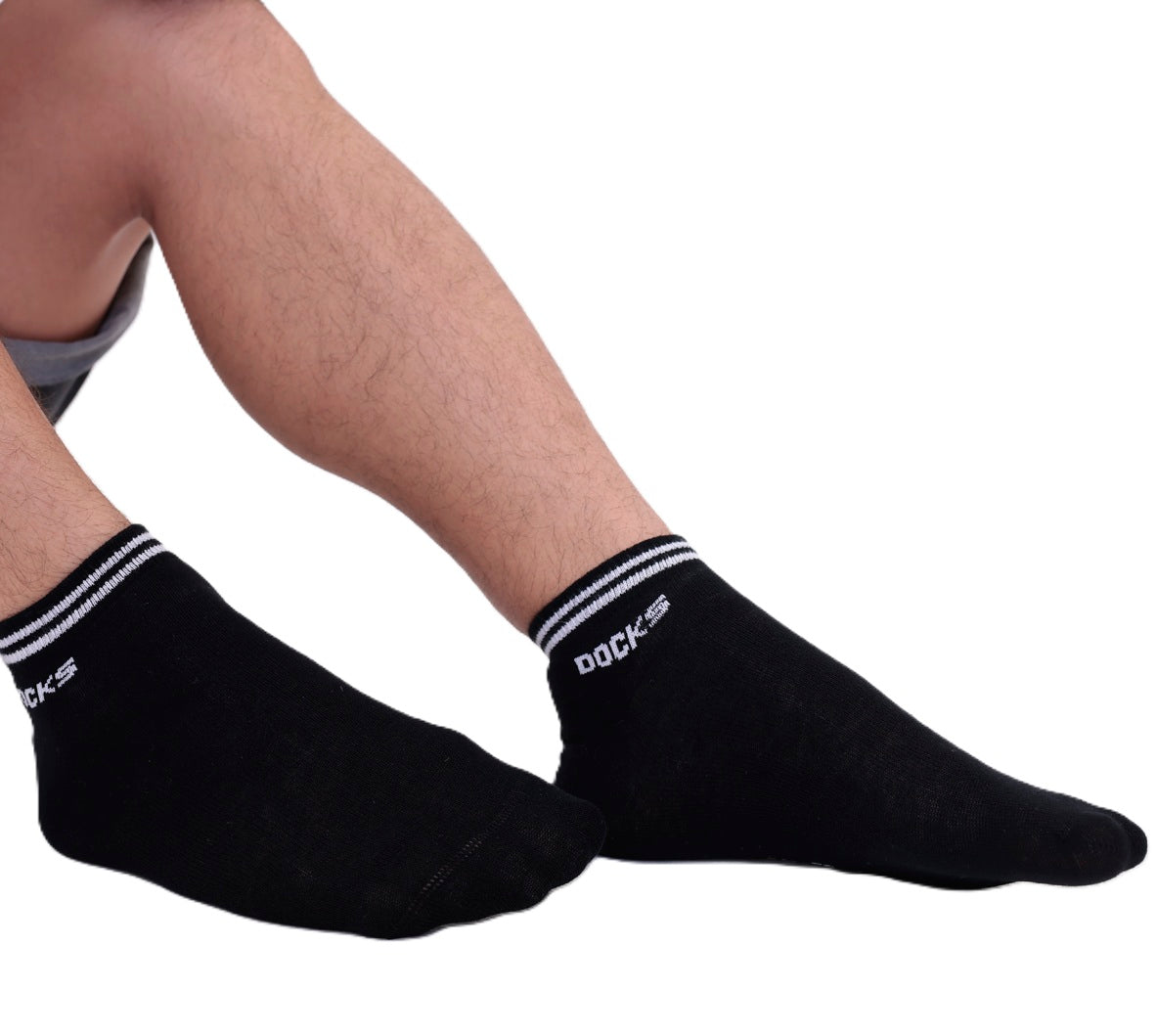 12er Pack DOCKS SneakerSocken Baumwolle Atmungsaktive Damen&Herren schwarz 39-42