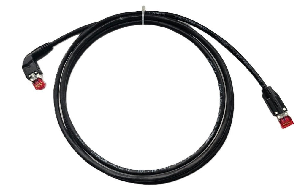 2m Netzwerk Ethernet Kabel 90°Rechts Winkel CAT6 S / FTP Patchkabel RJ45 DSL LAN