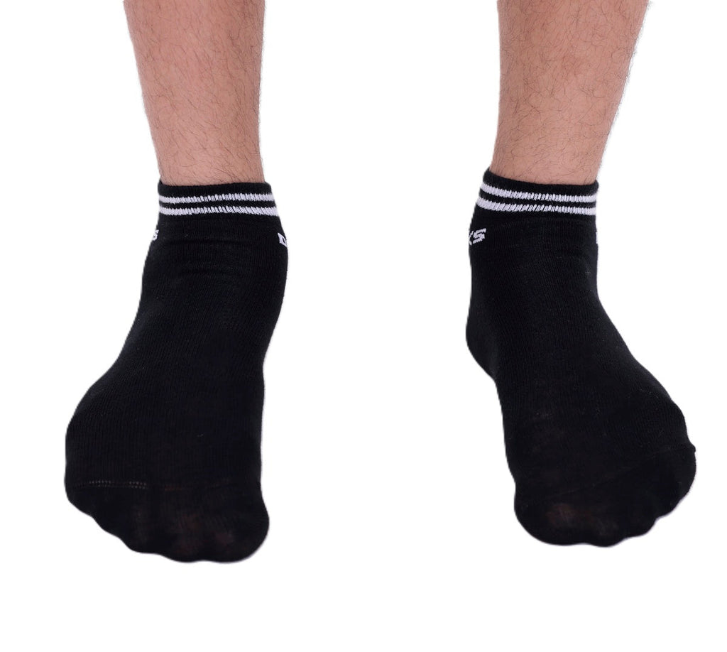 9er Pack DOCKS Sneaker Socken Baumwolle Atmungsaktive Damen&Herren schwarz 35-38
