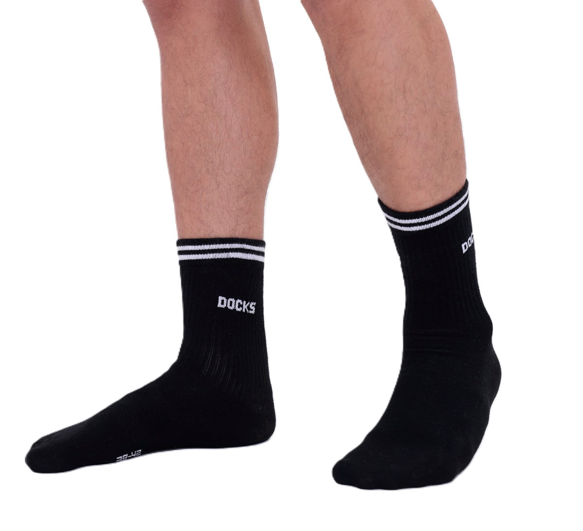 9 Paar DOCKS Socken Komfortbund Sport Tennis Socken Damen Herren schwarz 43-46
