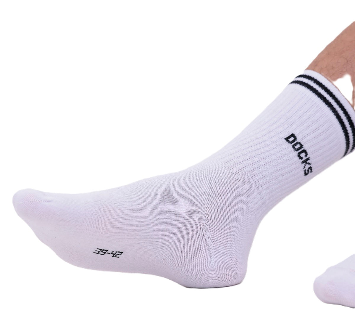 9 Paar DOCKS Socken Komfortbund Sport Tennis Socken Damen Herren weiß 35-38
