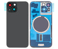 Akkudeckel Backcover für iPhone 15 Schwarz +Magnet Linse Metallplatte, #AS149730