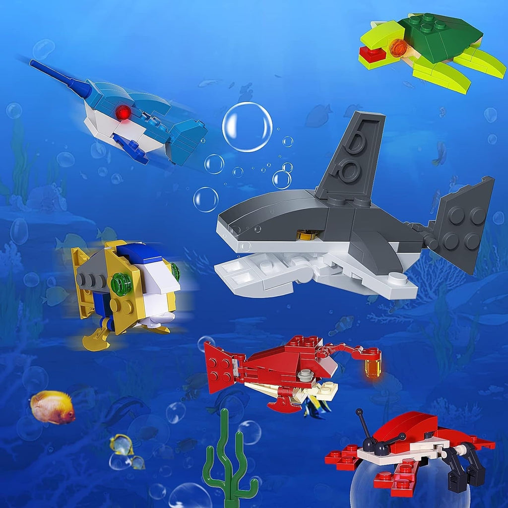 12x Meerestiere Überraschungseier Bausteine Spielzeug Set Kinder Ostergeschenk