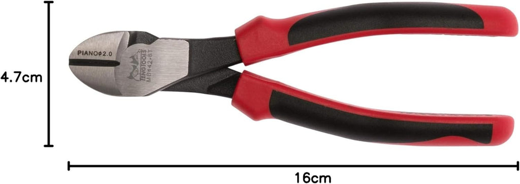 Teng MB4426T Seitenschneider, strapazierfähig, 15,2 cm, Einheitsgröße, Rot