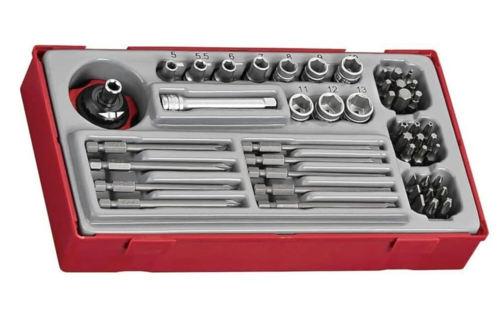 Teng Tools 1 / 10.2 cm Steckschlüssel- und Bit-Set, 48-teilig Chrom-Vanadium-Stahl