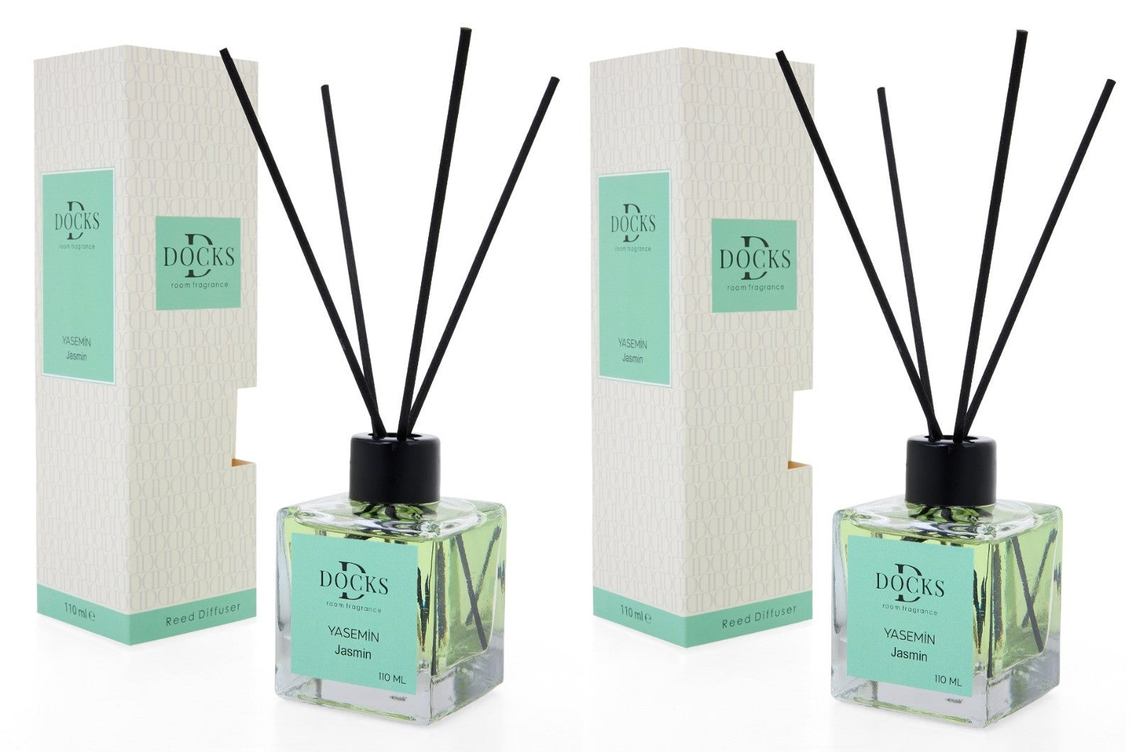 2x Set DOCKS Raumduft Stäbchen Lufterfrischer Duftstäbchen JASMIN 220ml