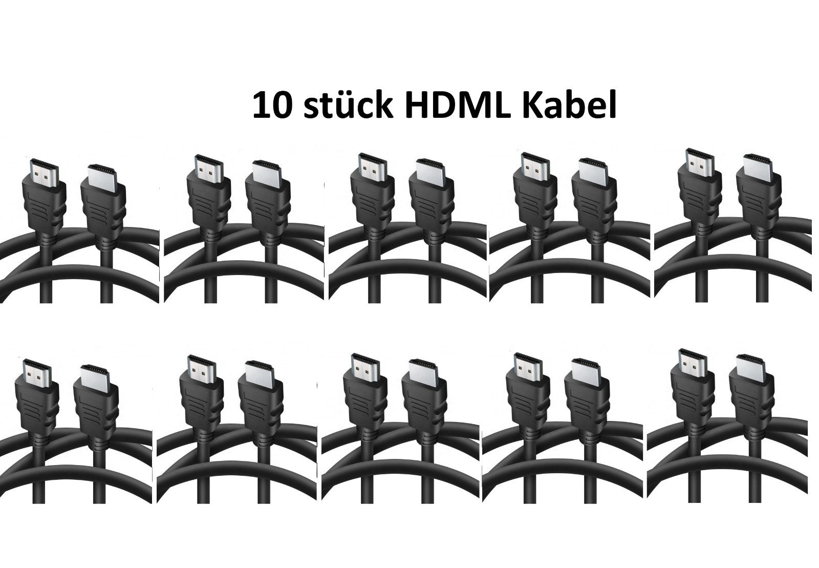 10 x HDMI Kabel 1,8m HighSpeed Ethernet 4K FullHD HDR 3D für TV PC BEAMER Laptop