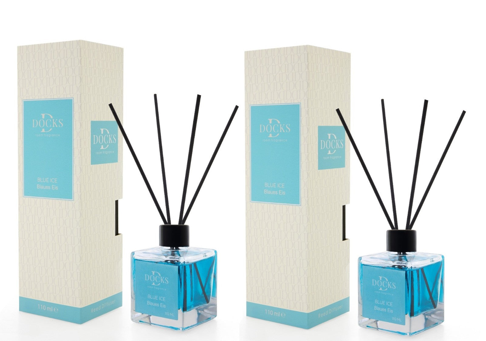 2x Set DOCKS Raumduft Stäbchen Lufterfrischer Duftstäbchen BLAUES EIS 220ml