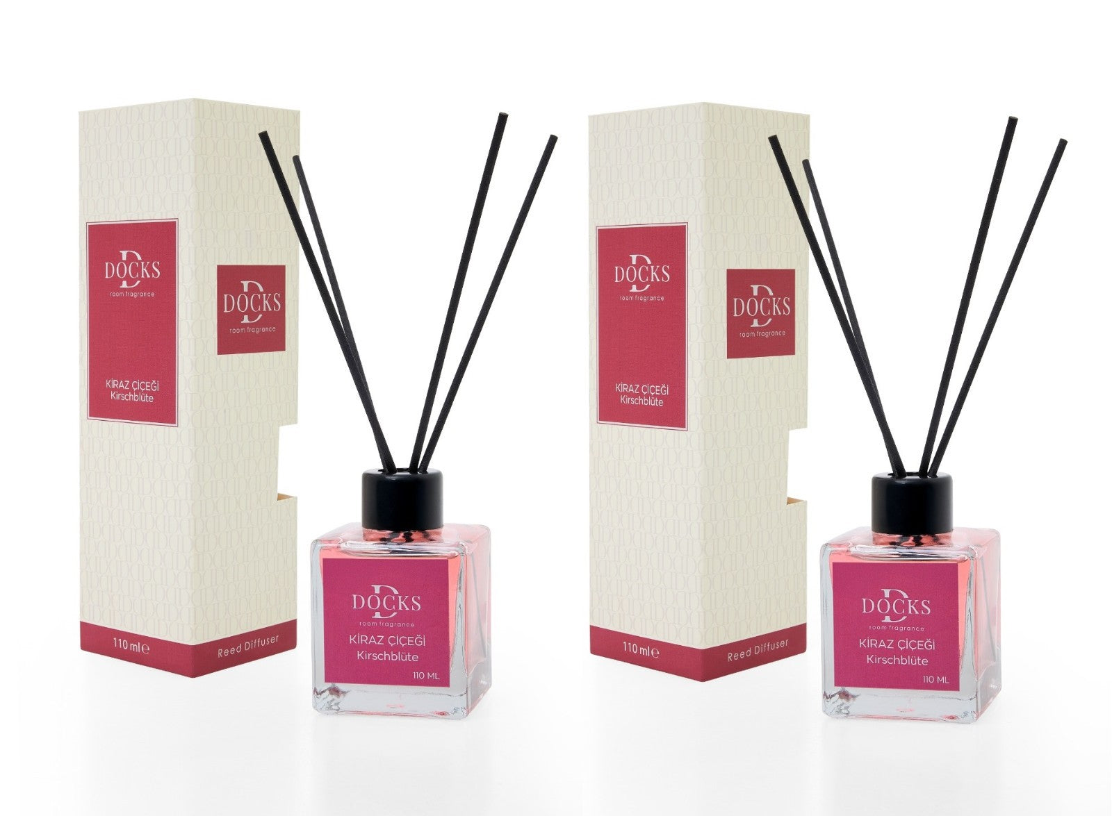 2x Set DOCKS Raumduft Stäbchen Lufterfrischer Duftstäbchen KIRSCHBLÜTE 220ml