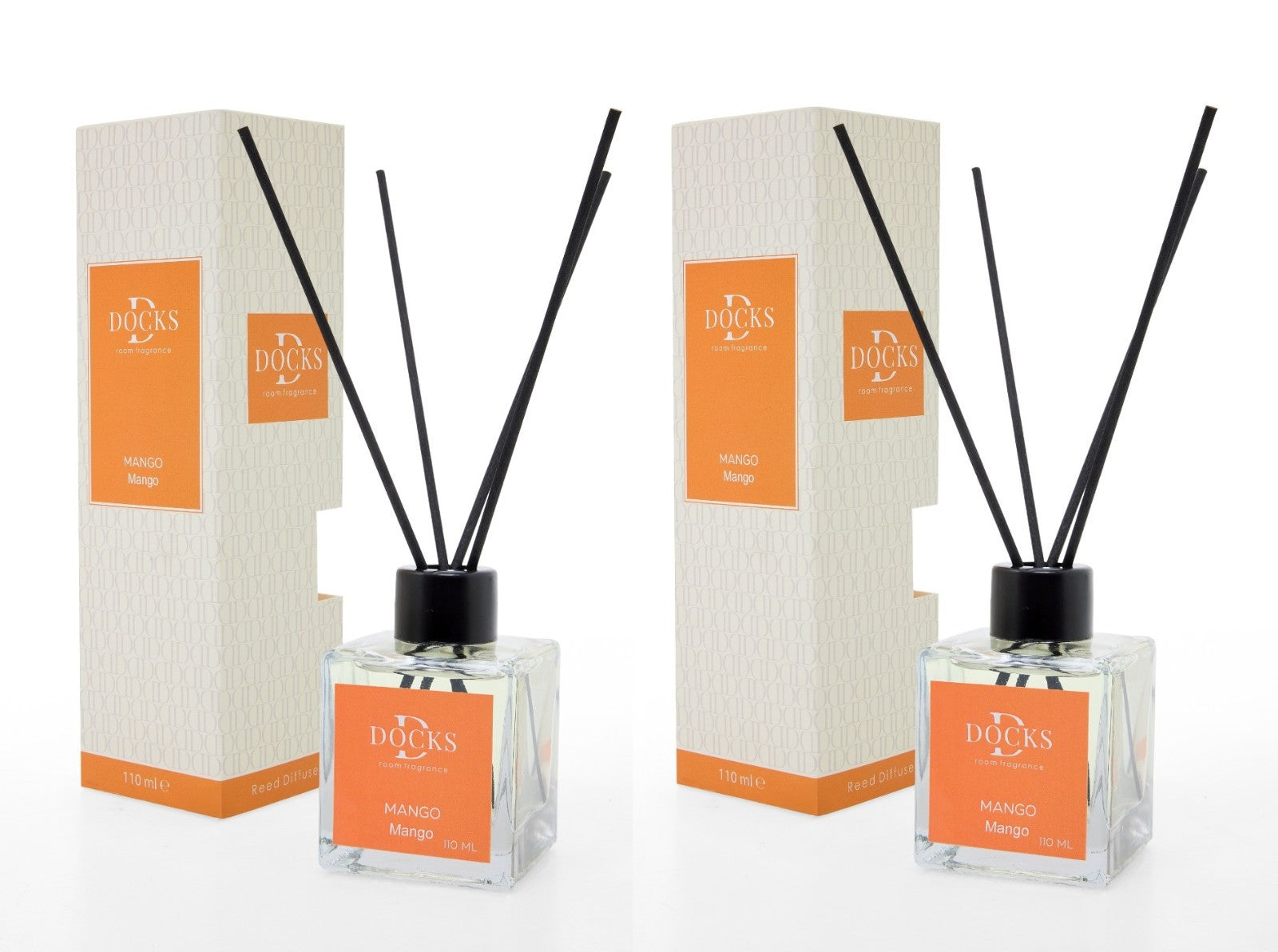 2x Set DOCKS Raumduft Stäbchen Lufterfrischer Duftstäbchen MANGO 220ml
