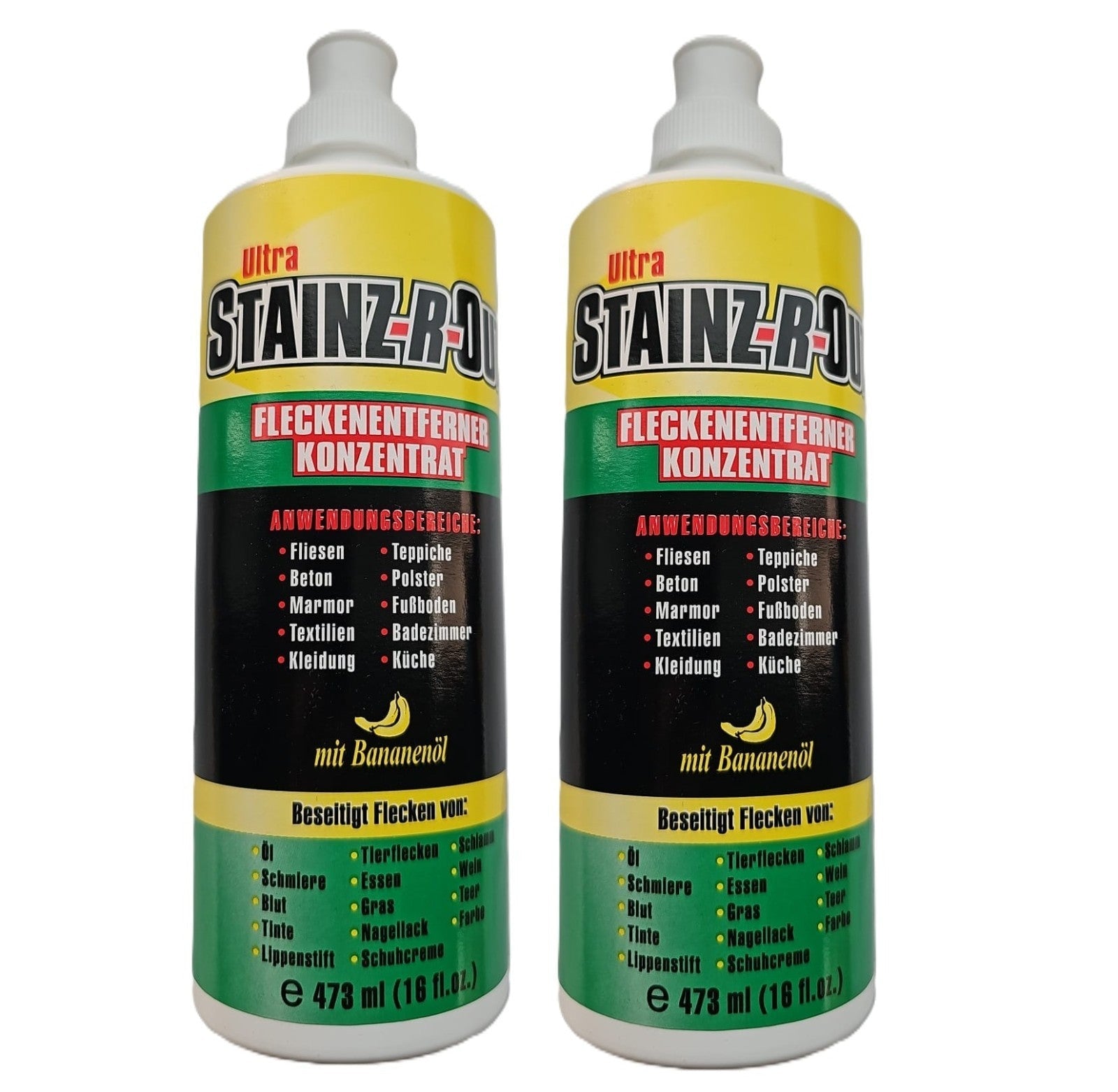 2x Stainz-R-Out Ultra Fleckentferner Konzentrat Spezial Tinte Teer Wein Farbe