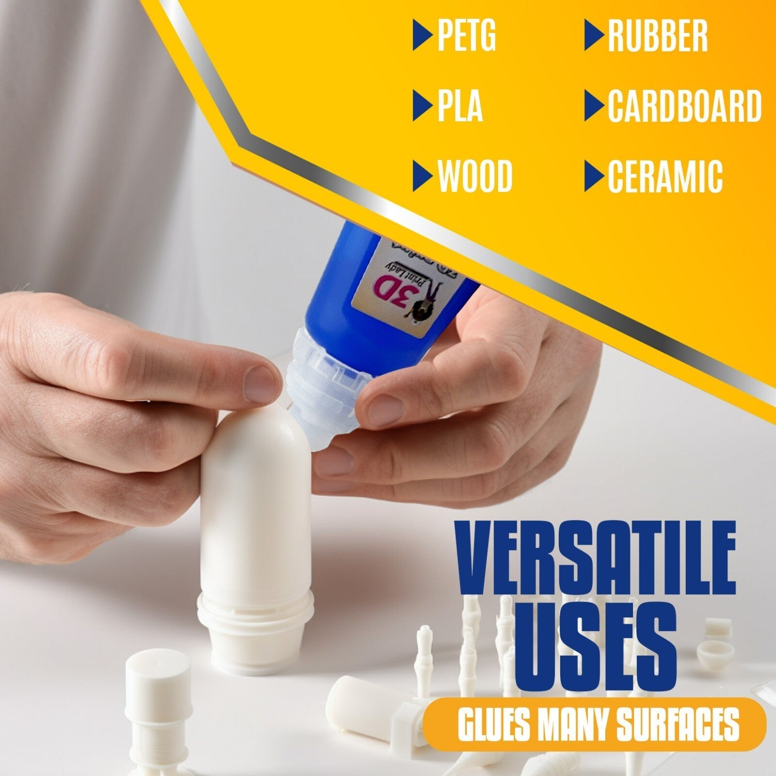 2er Pack 3D Drucker Kleber Kunstoff Sekundenkleber für kleben von 3D Objekten