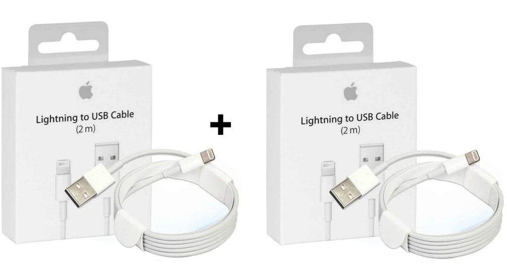 2x Original Apple USB Lightning Ladekabel 2m iPhone iPhone 5 6 7 8 X XR XS SE
