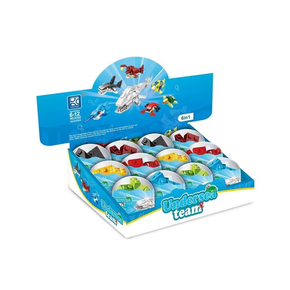 12x Meerestiere Überraschungseier Bausteine Spielzeug Set Kinder Ostergeschenk