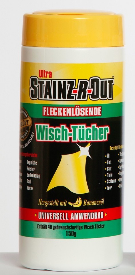 Ultra Fleckentferner Konzentrat+Wisch-Tücher Spezial Blut Tinte Teer Wein Farbe