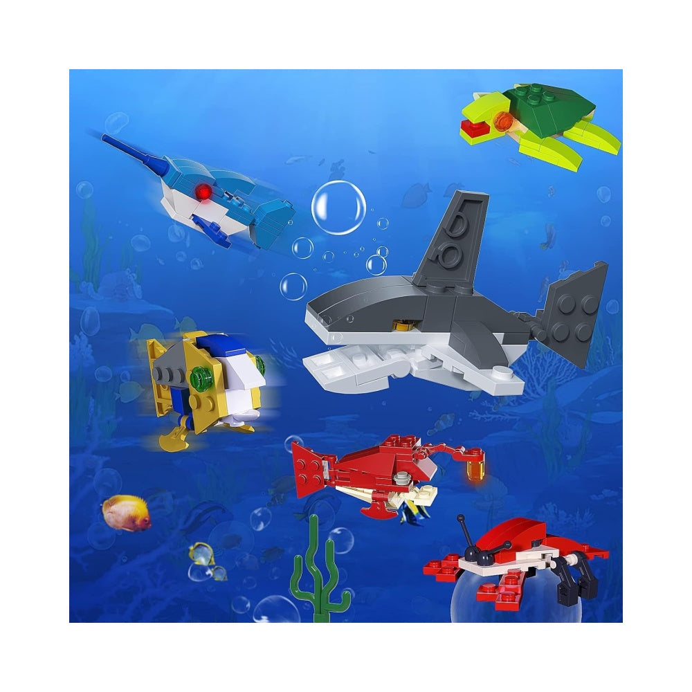 12x Meerestiere Überraschungseier Bausteine Spielzeug Set Kinder Ostergeschenk