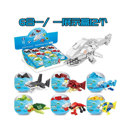 12x Meerestiere Überraschungseier Bausteine Spielzeug Set Kinder Ostergeschenk