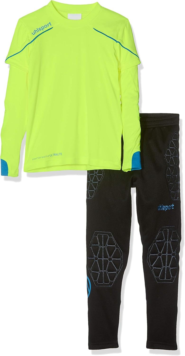 Original Uhlsport Torwart-Set Kinder Fußball Torwarttrikot G:116–152 Gelb / Blau 152