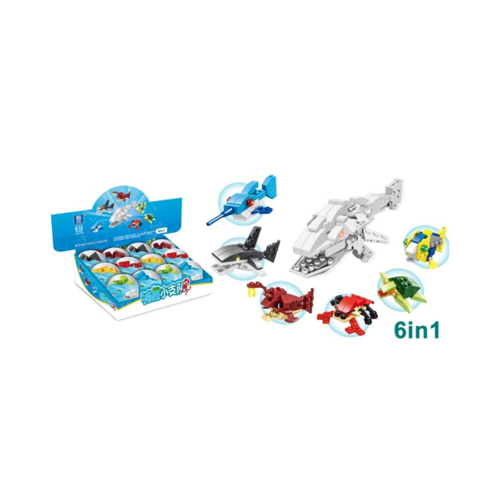 12x Meerestiere Überraschungseier Bausteine Spielzeug Set Kinder Ostergeschenk