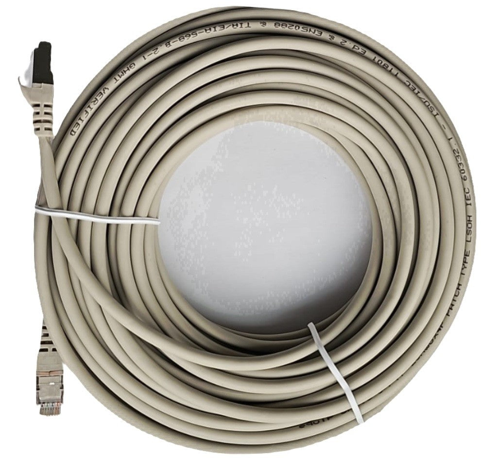 CAT6 Kabel S / FTP Patchkabel RJ45 DSL LAN Netzwerk Ethernet Kabel grau 1m- 15m 1 m