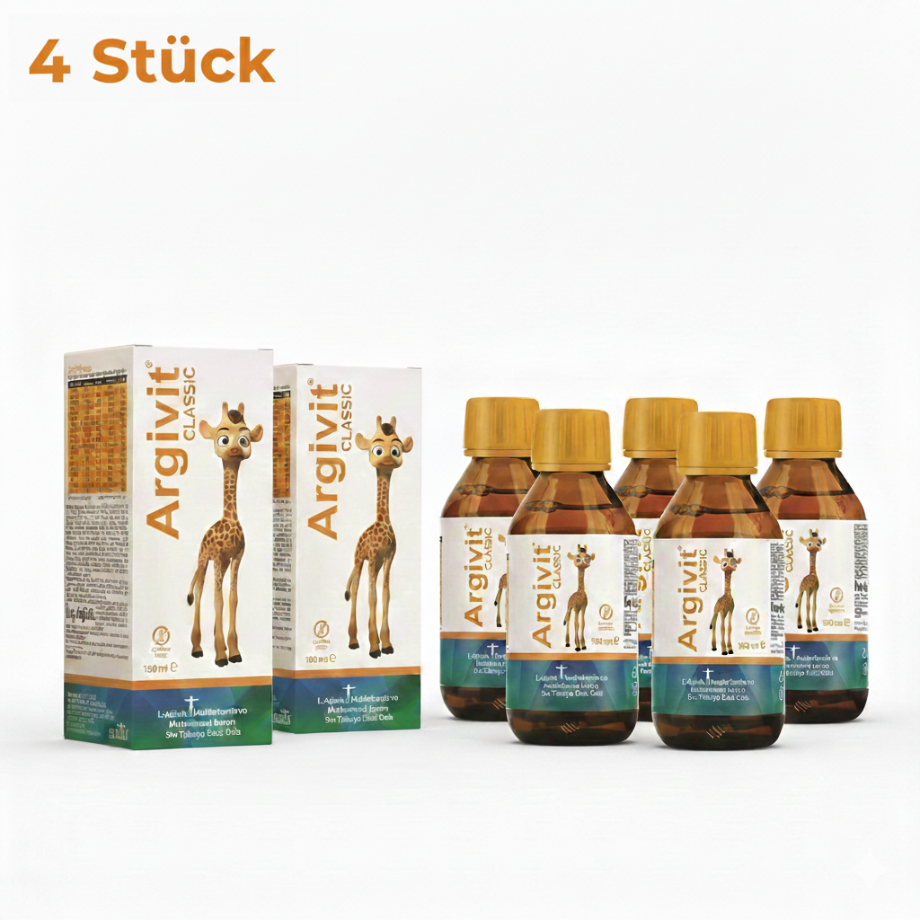 Argivit Classic Sirup – Vitamin- & Mineralmischung für Kinder 4 Stück