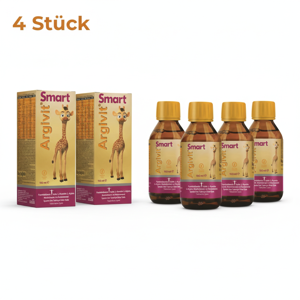 Argivit Smart Sirup – Vitamin- & Mineralmischung für Kinder 4 Stück
