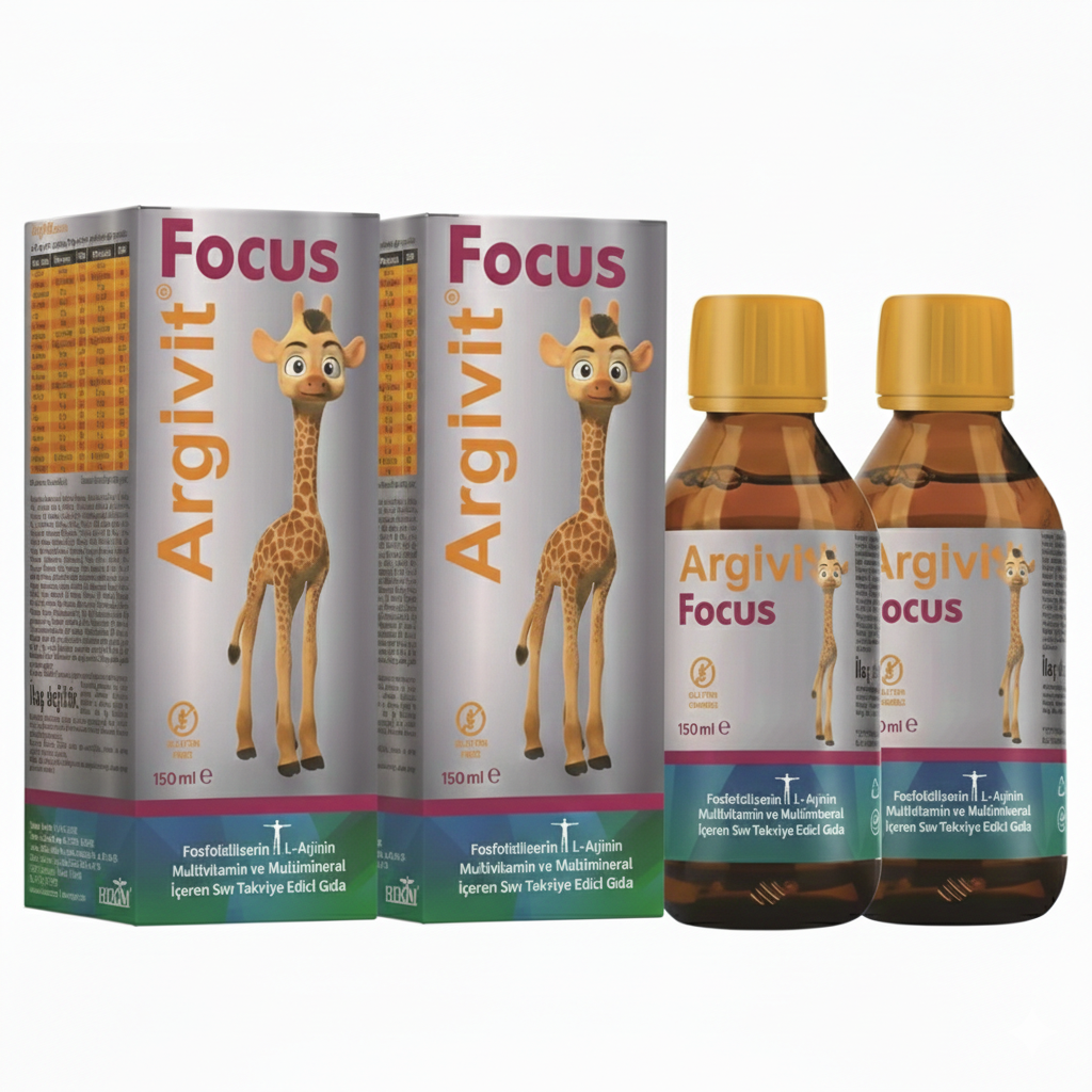 Argivit Focus Sirup – Mit Omega 3, Vitaminen und Mineralstoffen 2 Stück