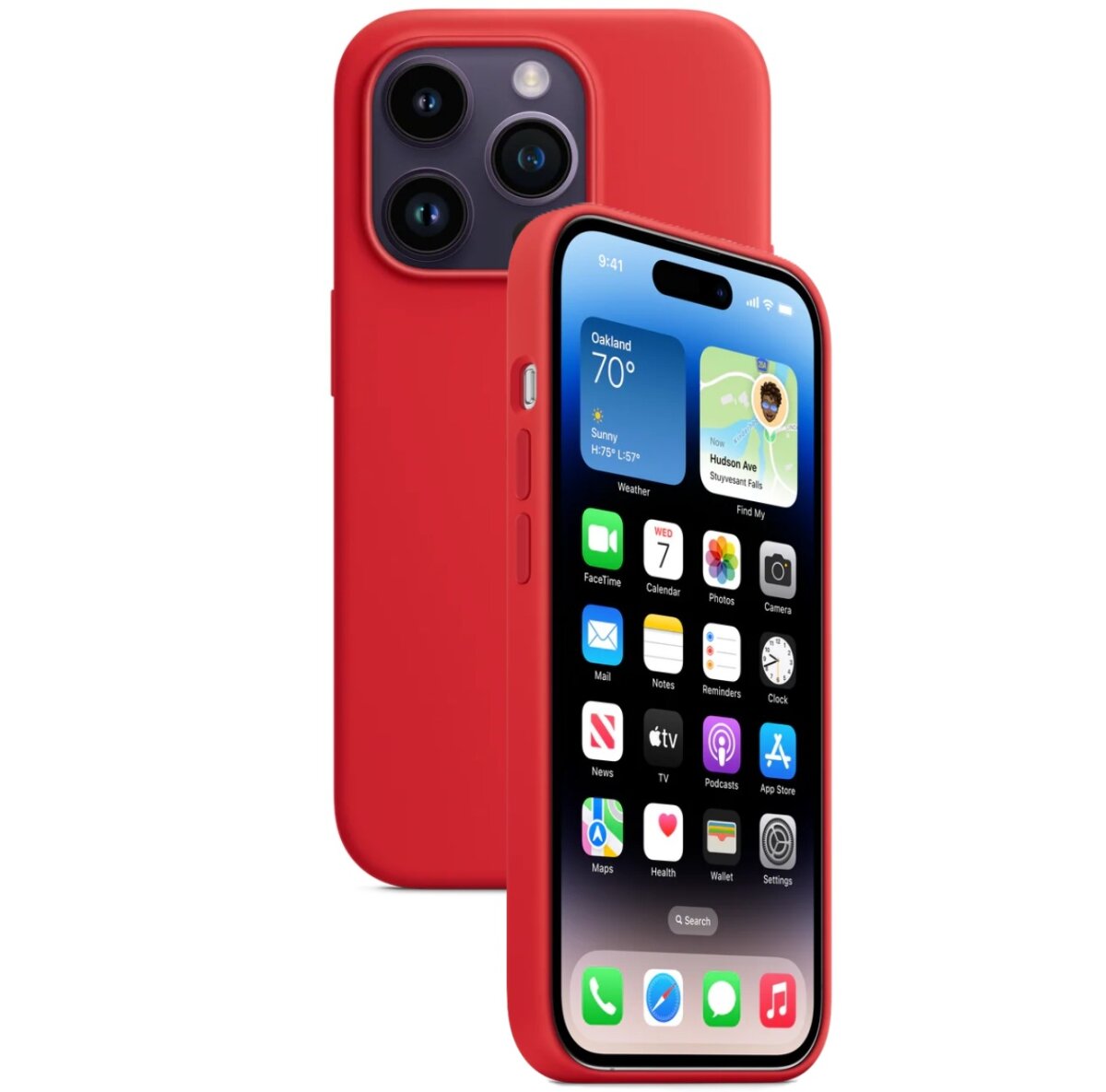 Silikon Tasche Case für Apple iPhone 15 Pro Orange Sorbet MagSafe Model A2912 #MPTG3FE / A